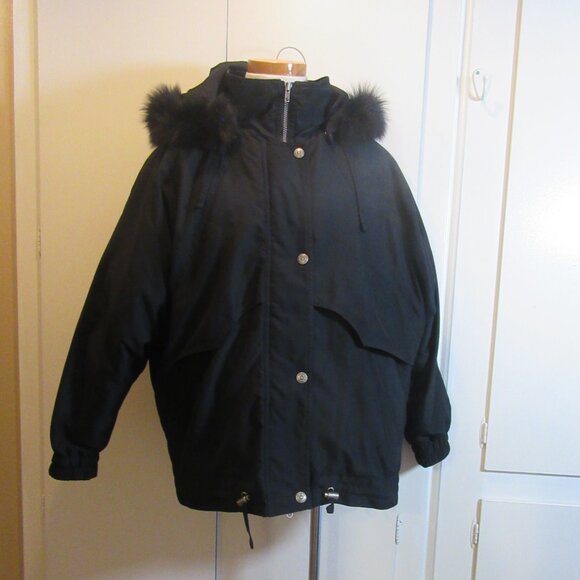 Vintage Towne by London Fog Hooded Jacket Petite M - Picture 1 of 12